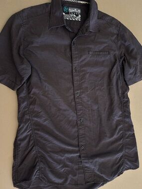 Quiksilver Men's Short-Sleeve Button-Down Shirt - Black